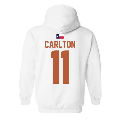 Texas - NCAA Women's Basketball : Justice Carlton - Hook 'Em Hooded Sweatshirt-1