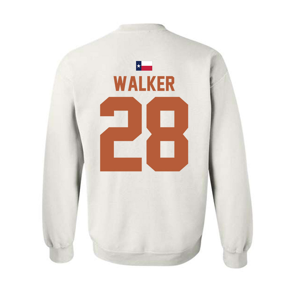Texas - NCAA Football : Jett Walker - Hook 'Em Crewneck Sweatshirt-1