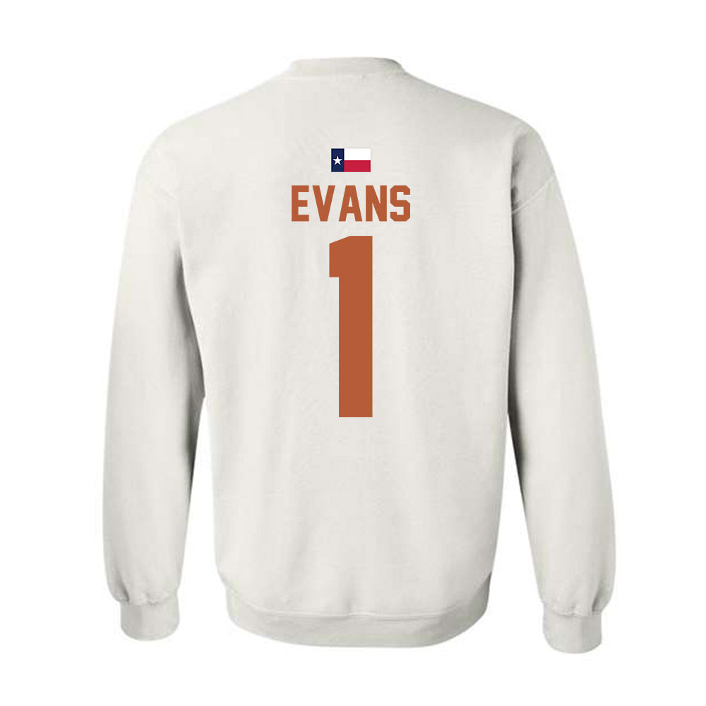 Texas - NCAA Men's Basketball : Amari Evans - Hook 'Em Crewneck Sweatshirt-1