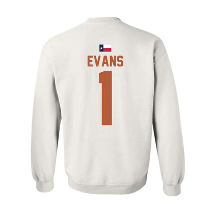 Texas - NCAA Men's Basketball : Amari Evans - Hook 'Em Crewneck Sweatshirt-1