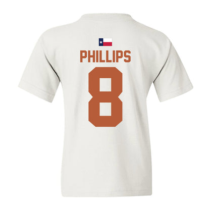 Texas - NCAA Football : Kade Phillips - Hook 'Em Youth T-Shirt-3