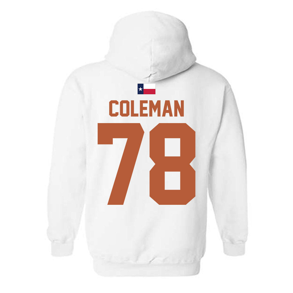 Texas - NCAA Football : Jordan Coleman - Hook 'Em Hooded Sweatshirt-1