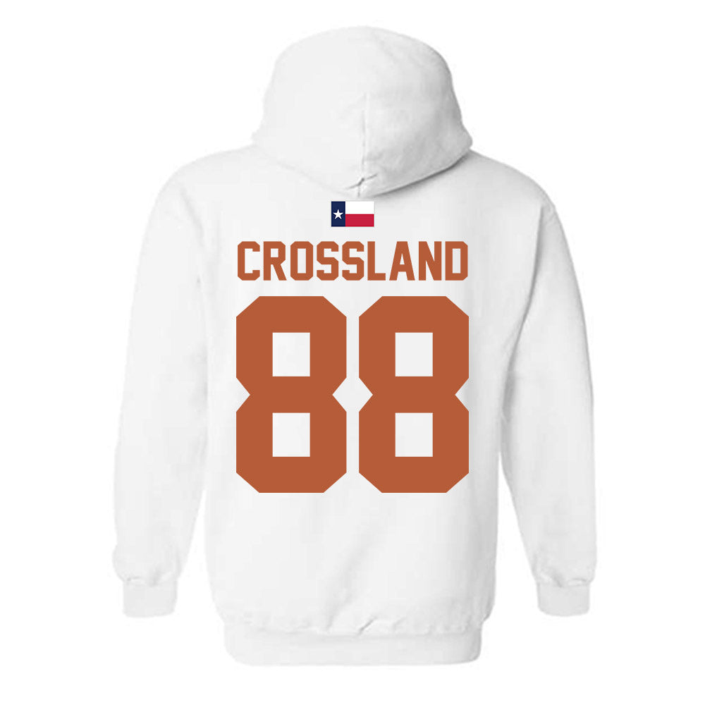 Texas - NCAA Baseball : Brett Crossland - Hook 'Em Hooded Sweatshirt-1