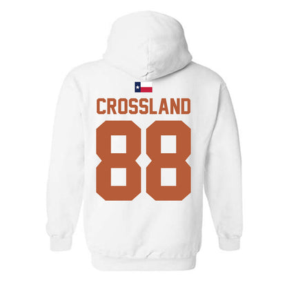 Texas - NCAA Baseball : Brett Crossland - Hook 'Em Hooded Sweatshirt-1