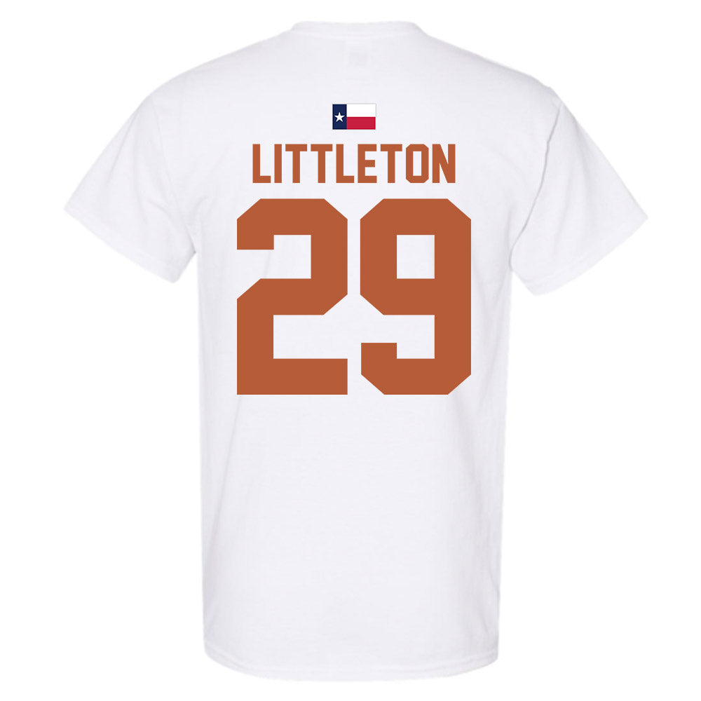 Texas - NCAA Football : Graceson Littleton - Hook 'Em T-Shirt-3