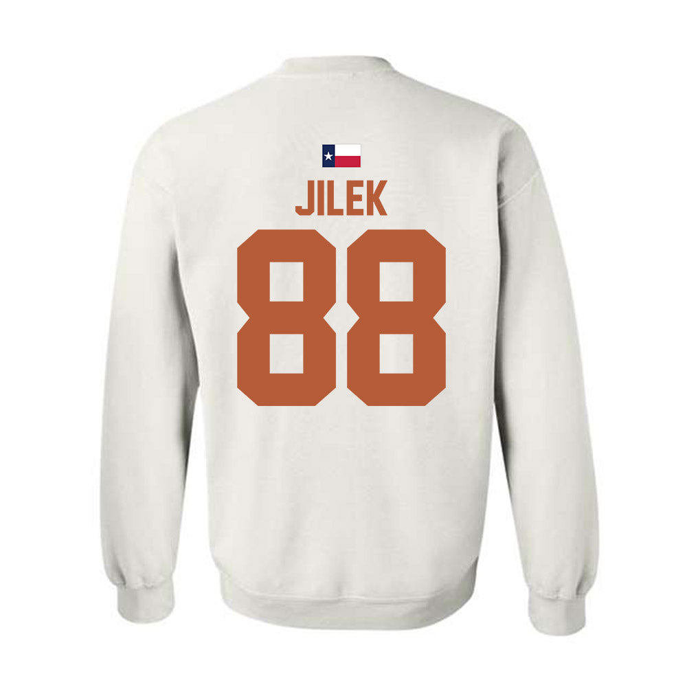 Texas - NCAA Football : Charlie Jilek - Hook 'Em Crewneck Sweatshirt-1