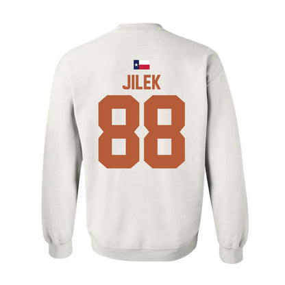 Texas - NCAA Football : Charlie Jilek - Hook 'Em Crewneck Sweatshirt-1