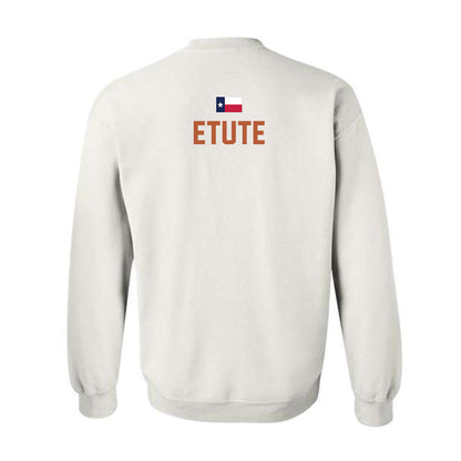 Texas - NCAA Women's Basketball : Isi Etute - Hook 'Em Crewneck Sweatshirt-1