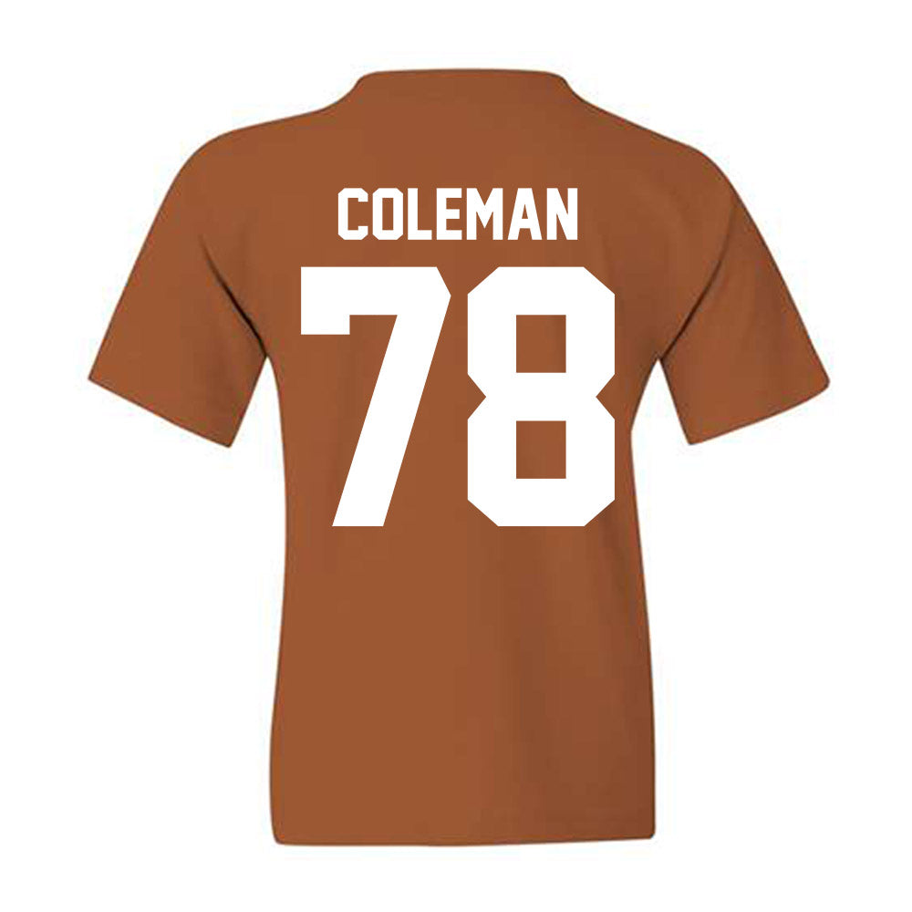 Texas - NCAA Football : Jordan Coleman - Classic Shersey Youth T-Shirt-3