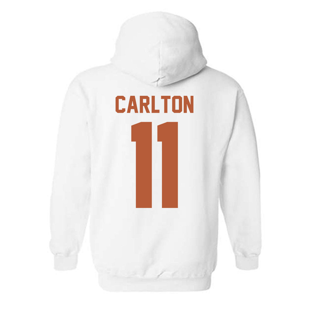 Texas - NCAA Women's Basketball : Justice Carlton - Classic Shersey Hooded Sweatshirt-1