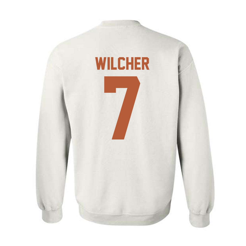 Texas - NCAA Men's Basketball : Simeon Wilcher - Classic Shersey Crewneck Sweatshirt-1