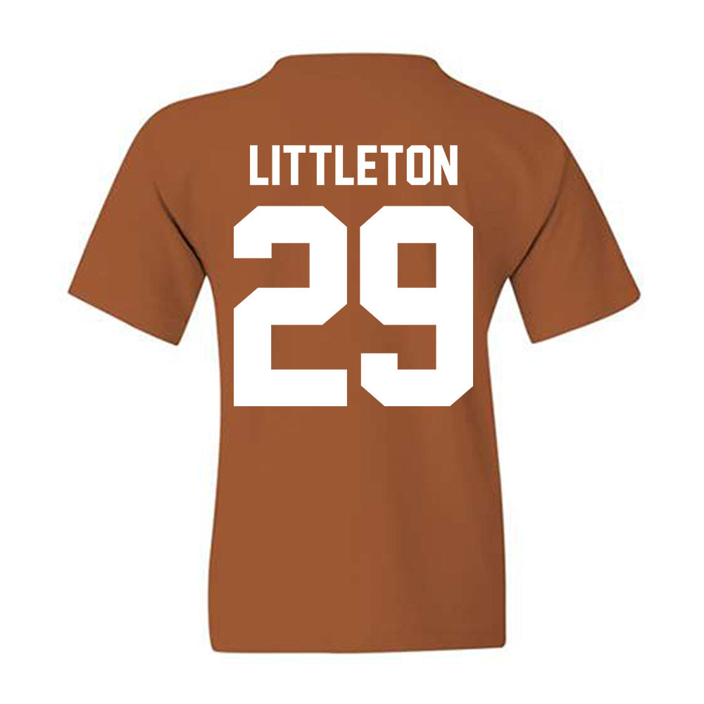 Texas - NCAA Football : Graceson Littleton - Classic Shersey Youth T-Shirt-2
