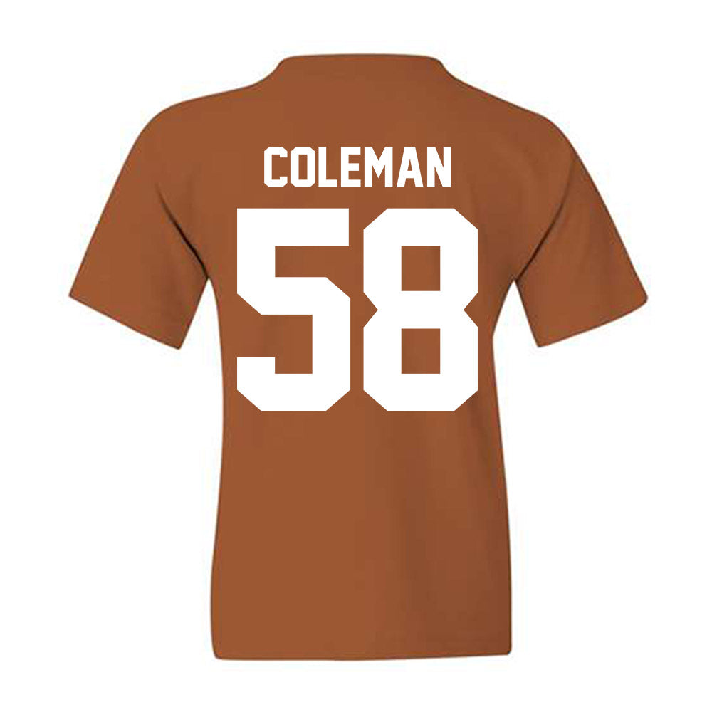 Texas - NCAA Football : Devin Coleman - Classic Shersey Youth T-Shirt-2