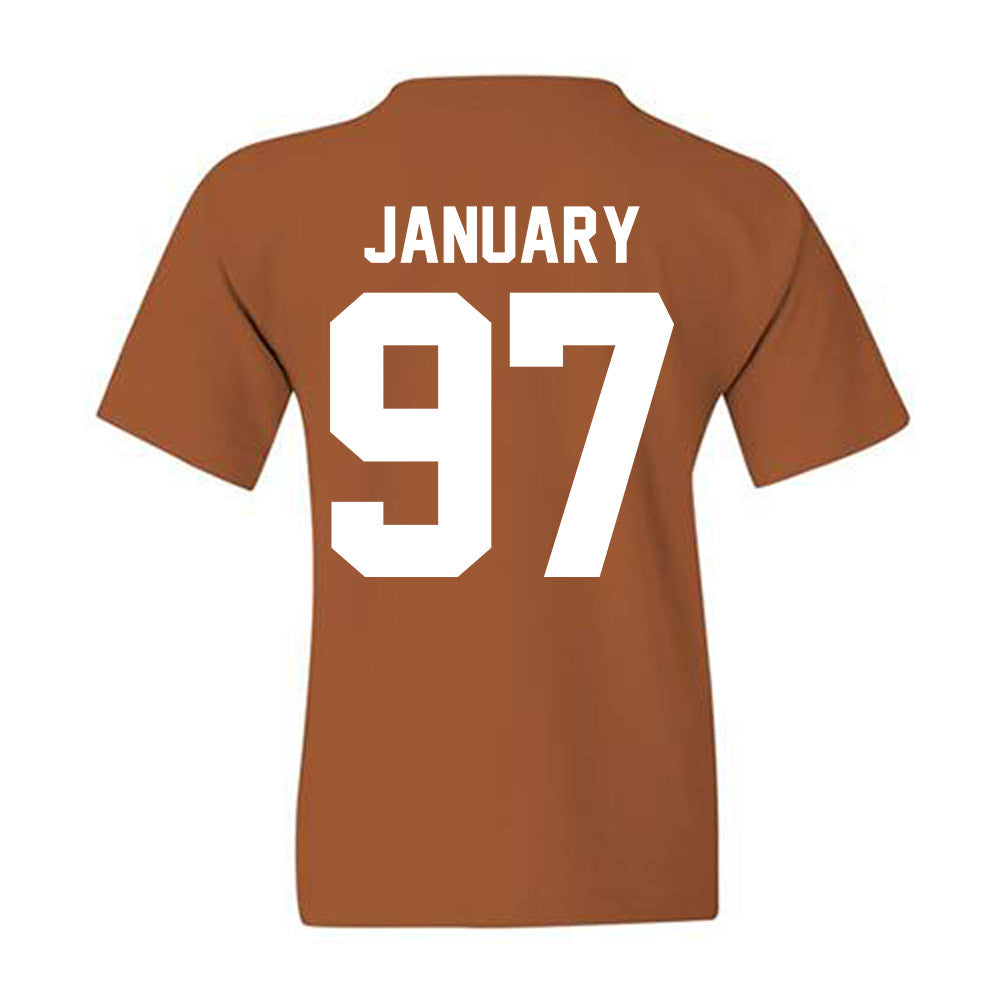 Texas - NCAA Football : Alex January - Classic Shersey Youth T-Shirt-1