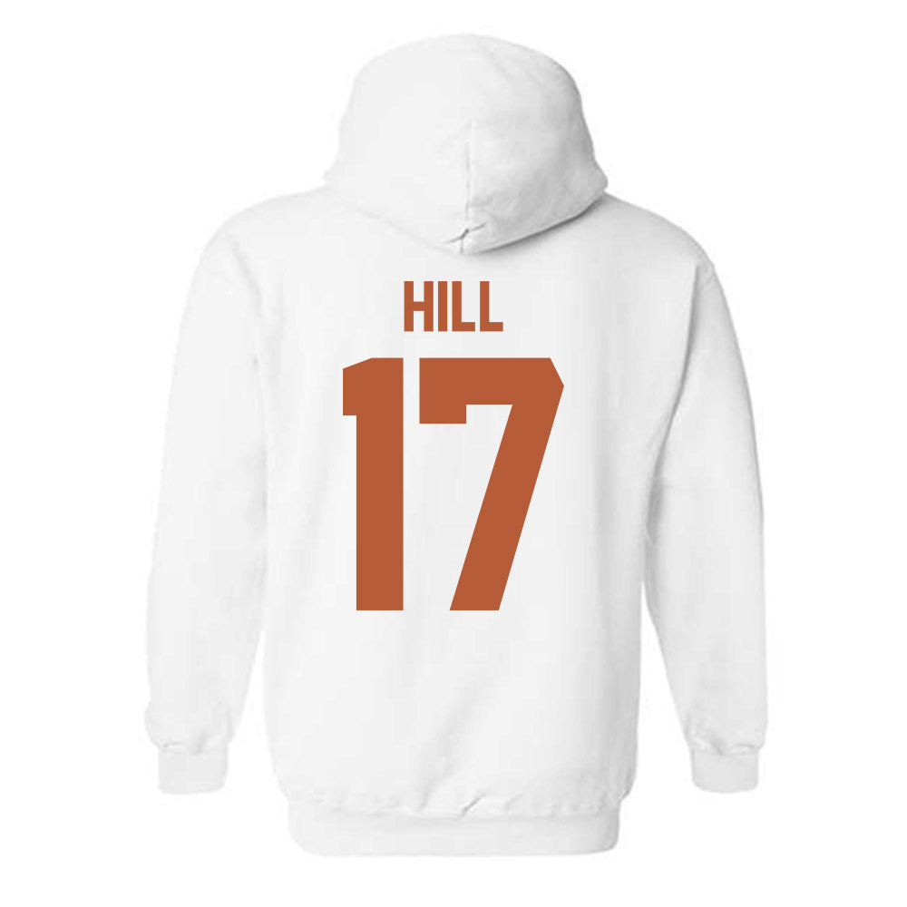 Texas - NCAA Baseball : Will Hill - Classic Shersey Hooded Sweatshirt-1