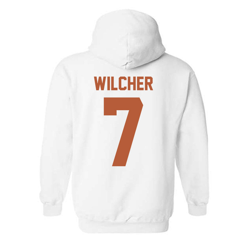 Texas - NCAA Men's Basketball : Simeon Wilcher - Classic Shersey Hooded Sweatshirt-1