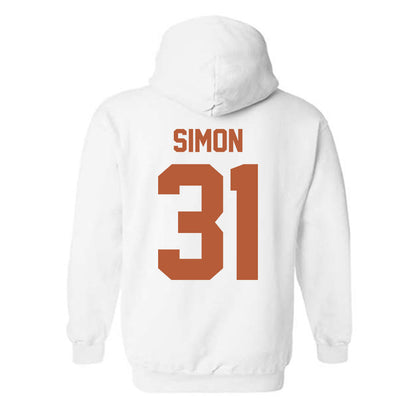Texas - NCAA Football : James Simon - Classic Shersey Hooded Sweatshirt-1
