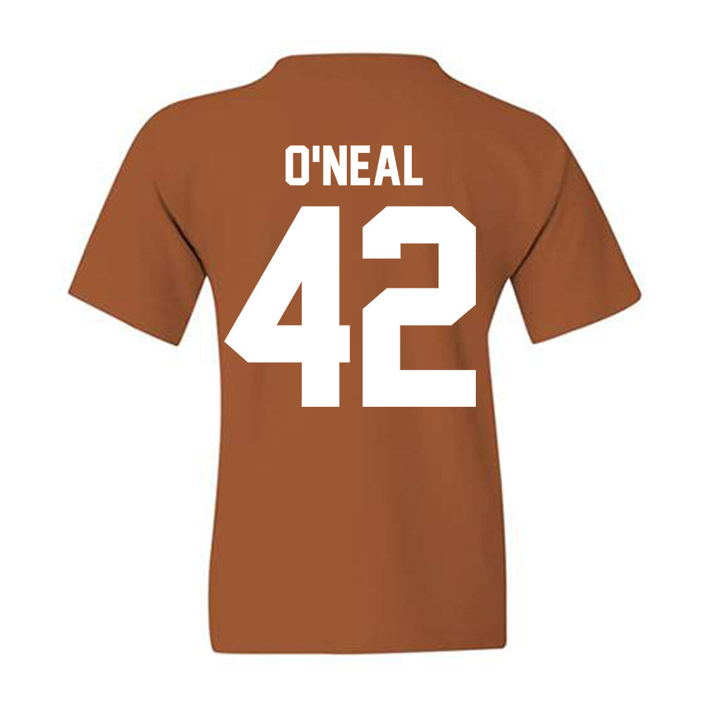 Texas - NCAA Football : Trott O'Neal - Horns Up! Youth T-Shirt-1