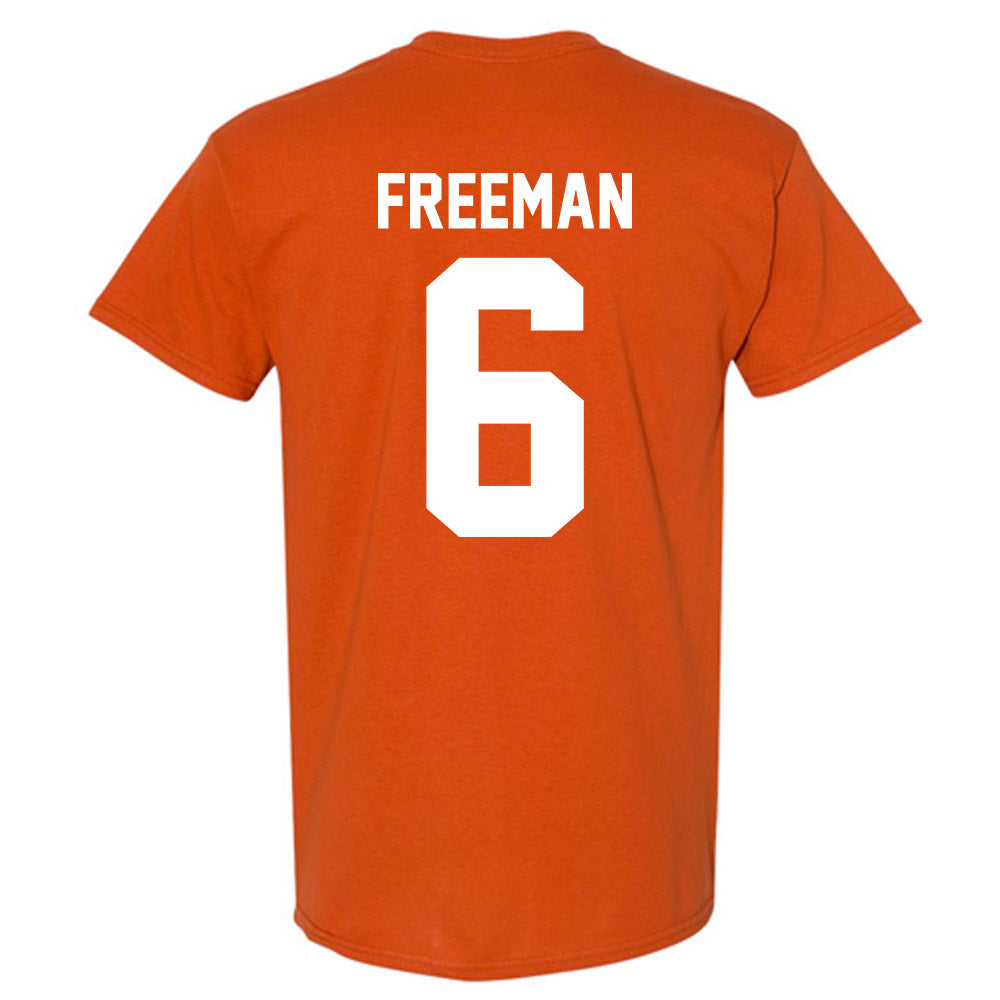 Texas - NCAA Men's Basketball : Elyjah Freeman - Horns Up! T-Shirt-2