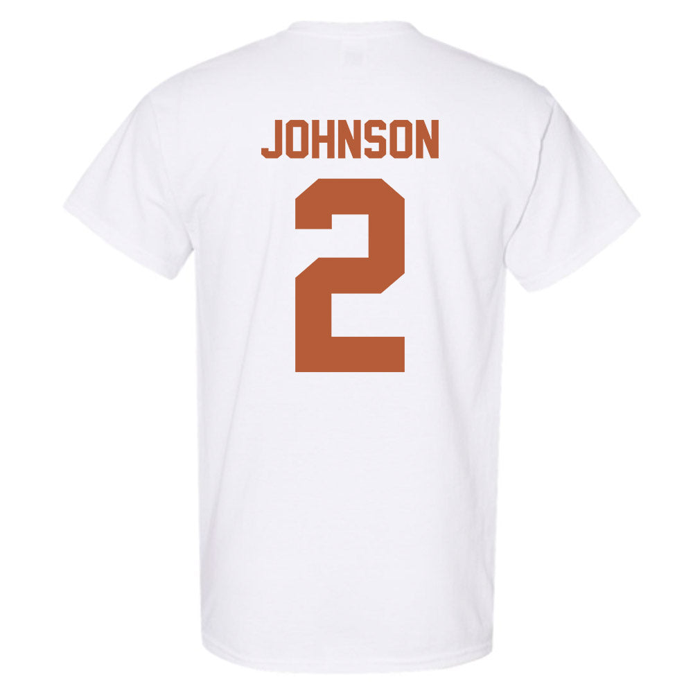 Texas - NCAA Men's Basketball : Isaiah Johnson - Horns Up! T-Shirt-3
