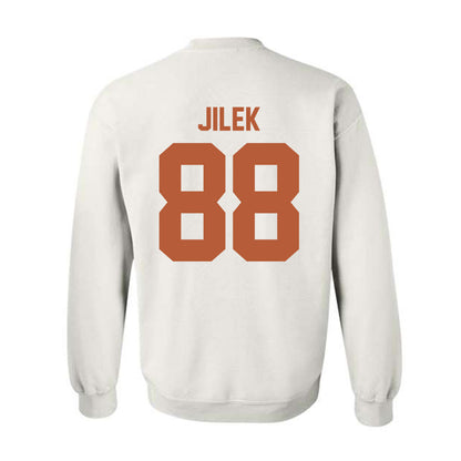 Texas - NCAA Football : Charlie Jilek - Horns Up! Crewneck Sweatshirt-1
