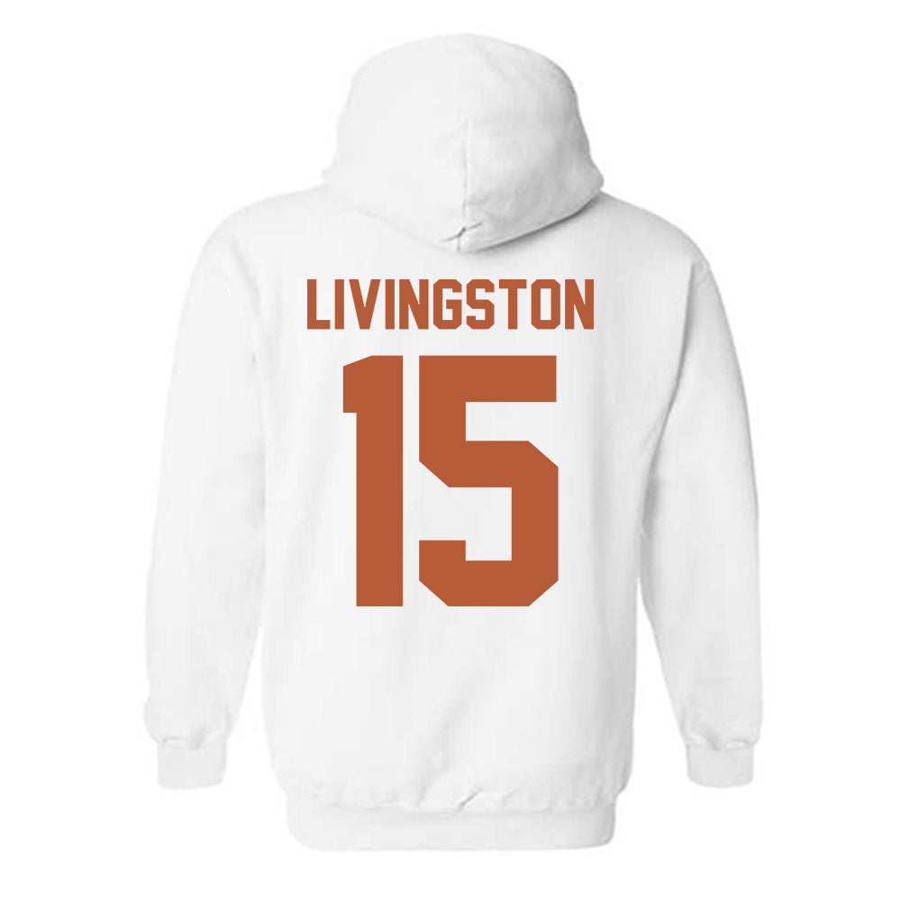 Texas - NCAA Baseball : Josh Livingston - Horns Up! Hooded Sweatshirt-1