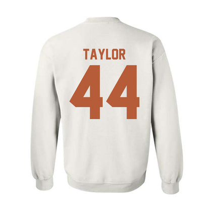 Texas - NCAA Men's Basketball : Brandon Taylor - Horns Up! Crewneck Sweatshirt-1