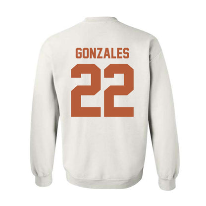 Texas - NCAA Softball : Brenlee Gonzales - Horns Up! Crewneck Sweatshirt-1