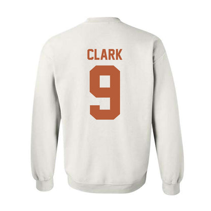 Texas - NCAA Men's Basketball : John Clark - Horns Up! Crewneck Sweatshirt-1