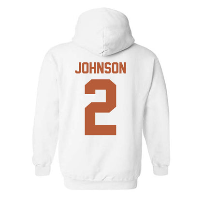 Texas - NCAA Men's Basketball : Isaiah Johnson - Horns Up! Hooded Sweatshirt-1