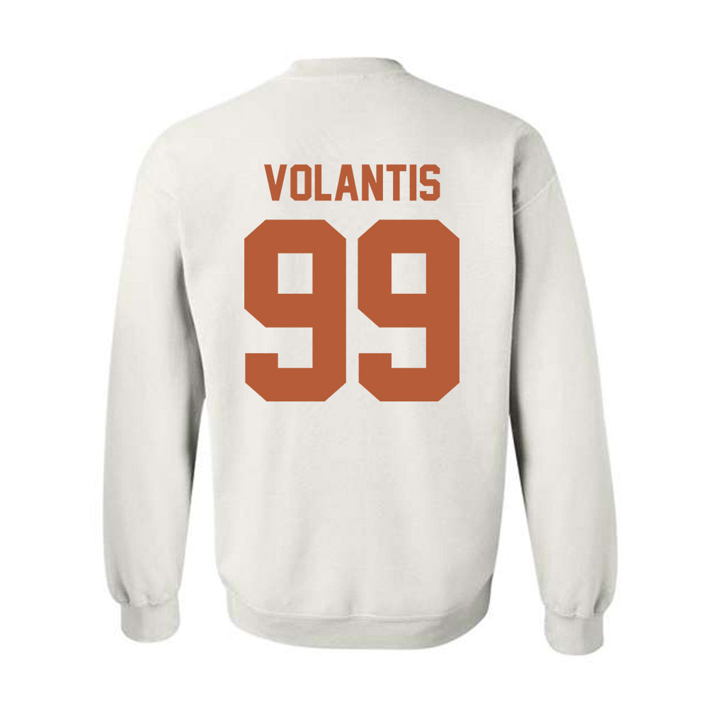 Texas - NCAA Baseball : Dylan Volantis - Horns Up! Crewneck Sweatshirt-1