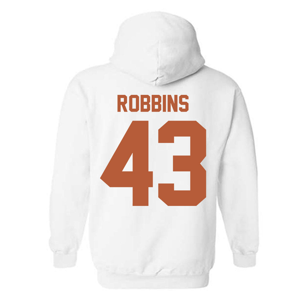 Texas - NCAA Baseball : Aiden Robbins - Horns Up! Hooded Sweatshirt-1