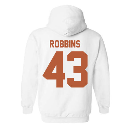 Texas - NCAA Baseball : Aiden Robbins - Horns Up! Hooded Sweatshirt-1