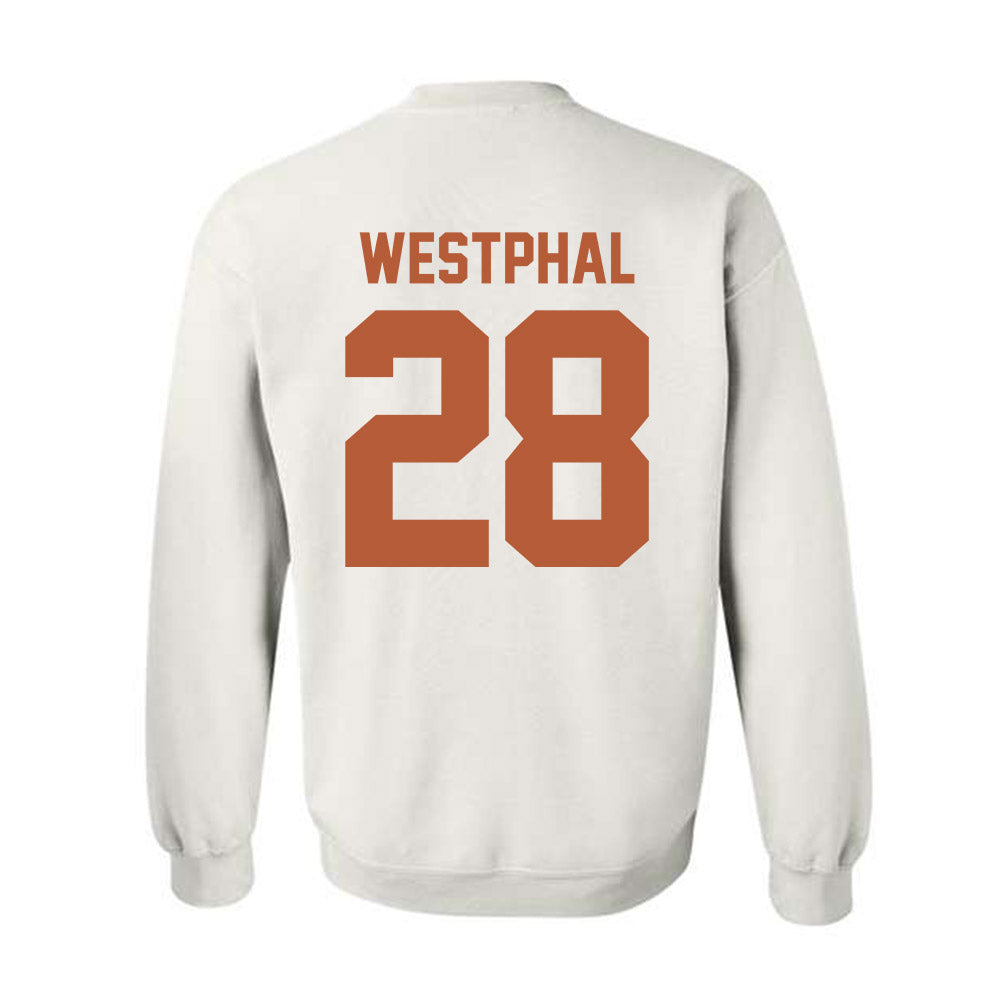 Texas - NCAA Baseball : Grady Westphal - Horns Up! Crewneck Sweatshirt-1