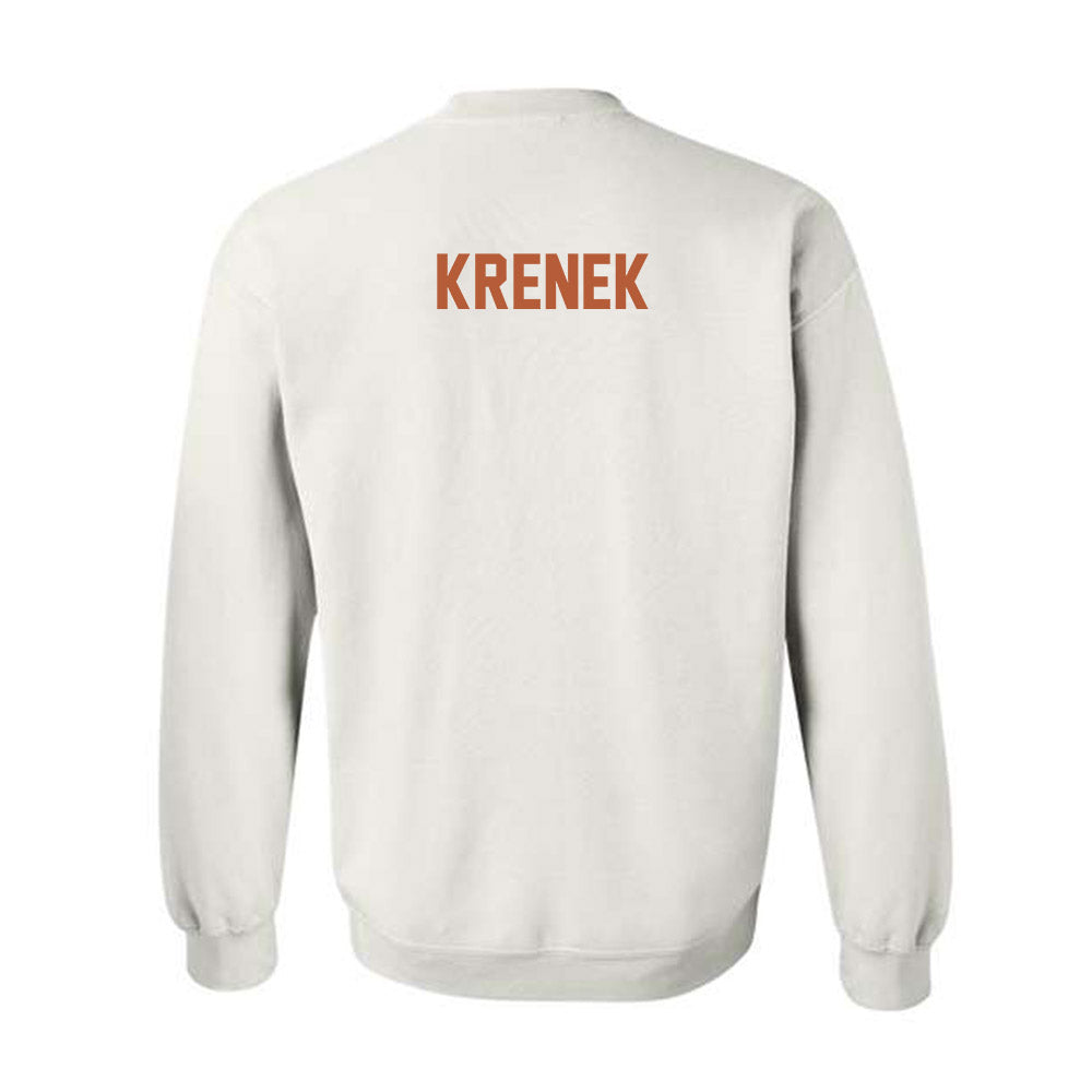 Texas - NCAA Baseball : Bryce Krenek - Horns Up! Crewneck Sweatshirt-1