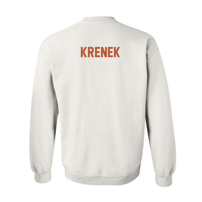 Texas - NCAA Baseball : Bryce Krenek - Horns Up! Crewneck Sweatshirt-1