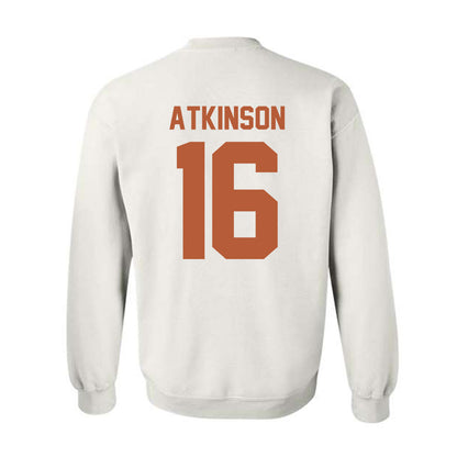 Texas - NCAA Football : Tyler Atkinson - Horns Up! Crewneck Sweatshirt-1