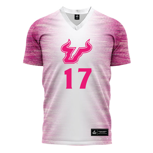 USF - NCAA Women's Soccer : Delaney Tellex - Pink Heather Soccer Jersey-0