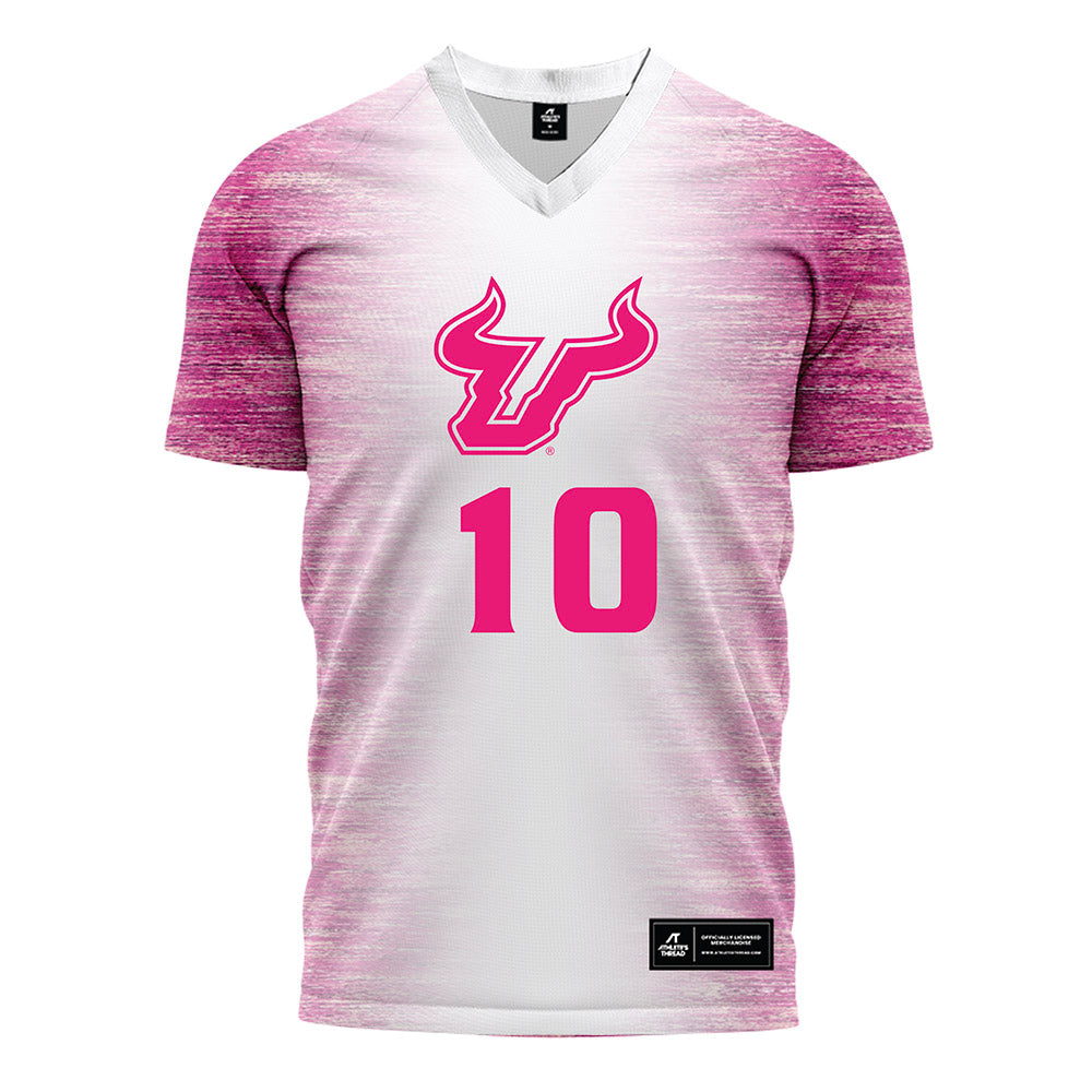 USF - NCAA Women's Soccer : Ava Plezia - Pink Heather Soccer Jersey-0