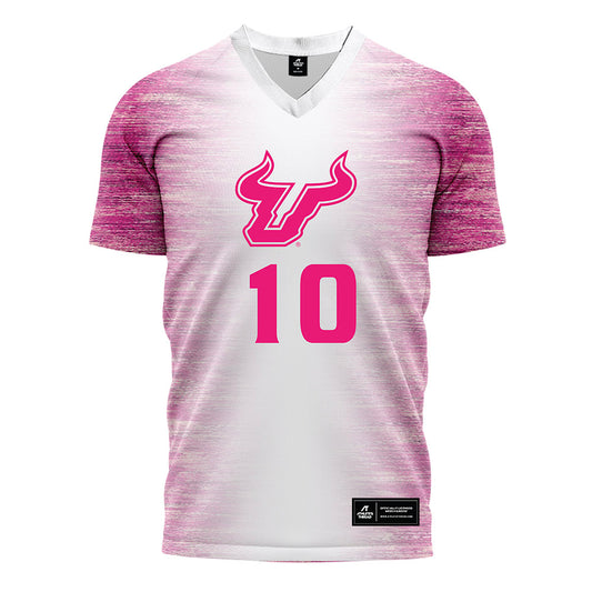 USF - NCAA Women's Soccer : Ava Plezia - Pink Heather Soccer Jersey-0