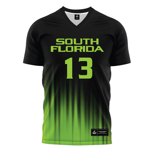 USF - NCAA Women's Soccer : Sophia Cabral - Black Halftone Soccer Jersey-0