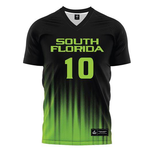 USF - NCAA Women's Soccer : Ava Plezia - Black Halftone Soccer Jersey-0