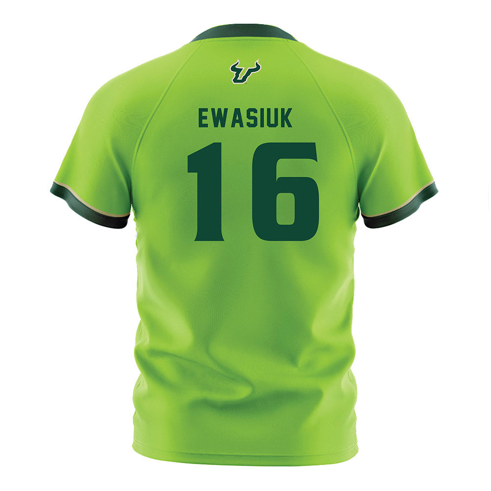 USF - NCAA Women's Soccer : Ainsley Ewasiuk - Slime Green Soccer Jersey-1