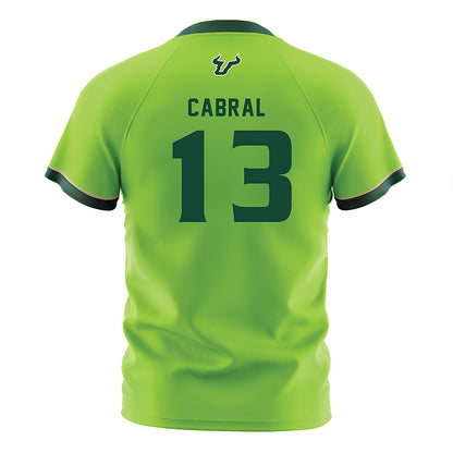 USF - NCAA Women's Soccer : Sophia Cabral - Slime Green Soccer Jersey-1