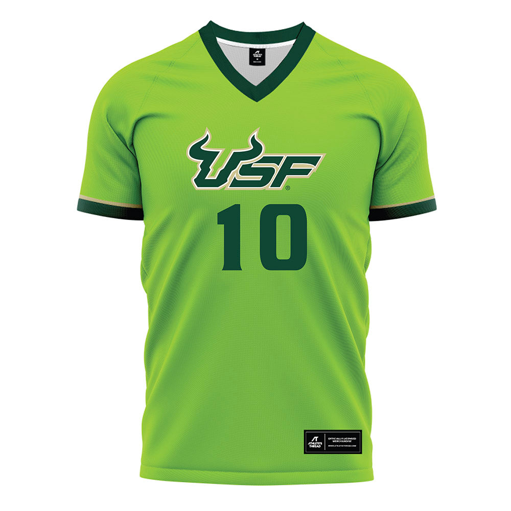 USF - NCAA Women's Soccer : Ava Plezia - Slime Green Soccer Jersey-0