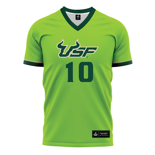 USF - NCAA Women's Soccer : Ava Plezia - Slime Green Soccer Jersey-0