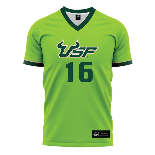 USF - NCAA Women's Soccer : Ainsley Ewasiuk - Slime Green Soccer Jersey-0