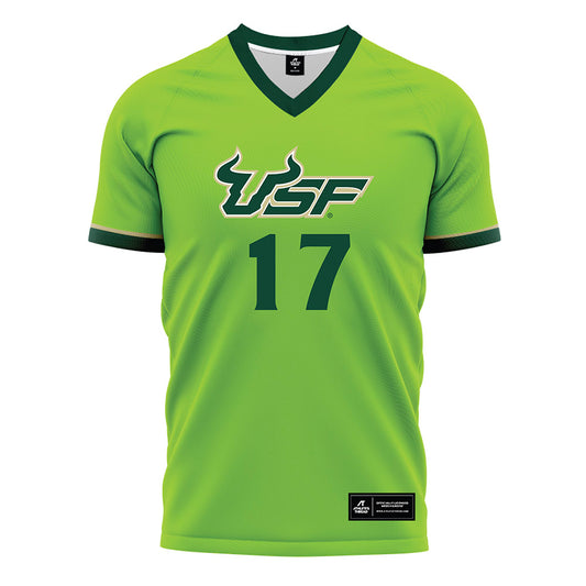 USF - NCAA Women's Soccer : Delaney Tellex - Slime Green Soccer Jersey-0