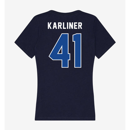 UCSB - NCAA Baseball : Noah Karliner - Women's V-Neck T-Shirt-1