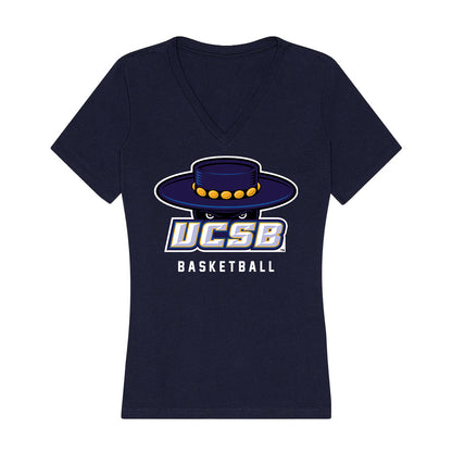UCSB - NCAA Men's Basketball : Luke Zuffelato - Women's V-Neck T-Shirt-0